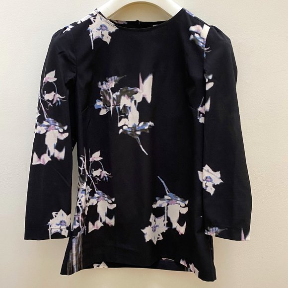 French connection Waterflower Drape 3/4 Sleeve Shirt - Picture 2 of 8